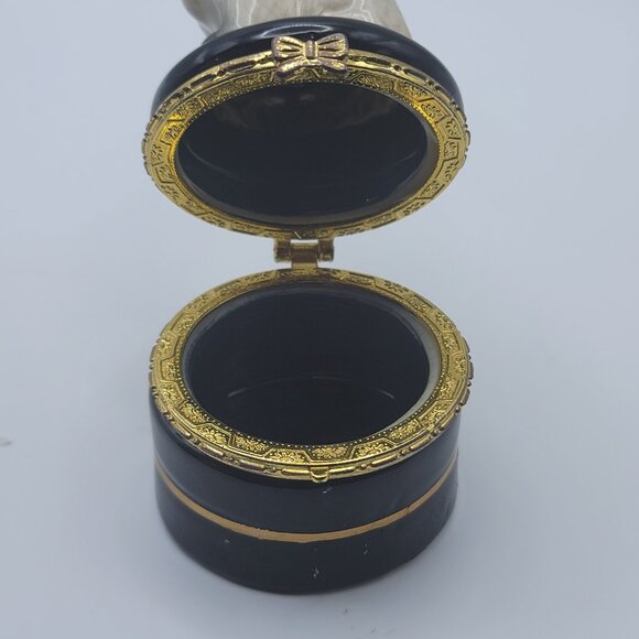 Vintage Adorable Yorkshire Terrier Dog Ceramic Trinket (NO Box) - Picture 6 of 8